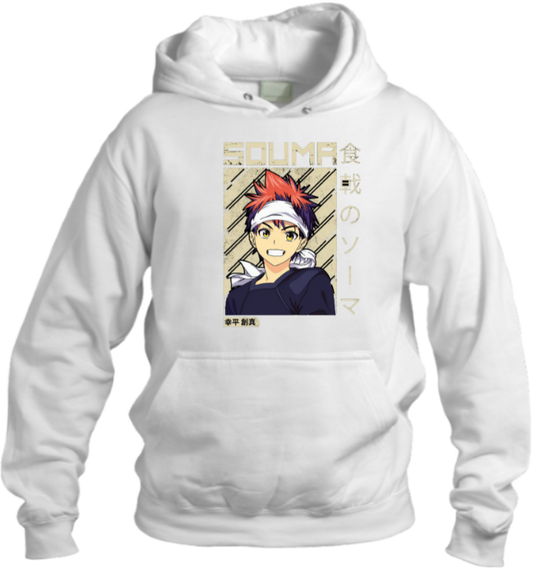 Shokugeki no Soma Sōma Yukihira Over Size hoodie White 1