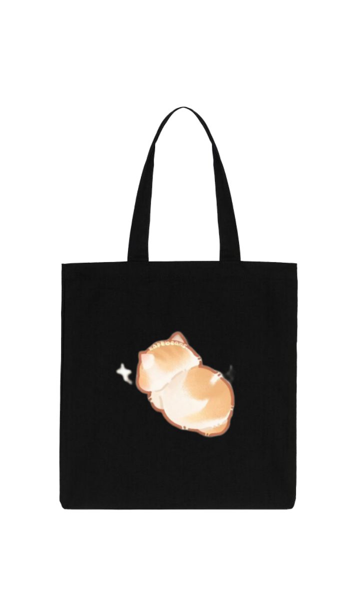 cat tote bag Black 48