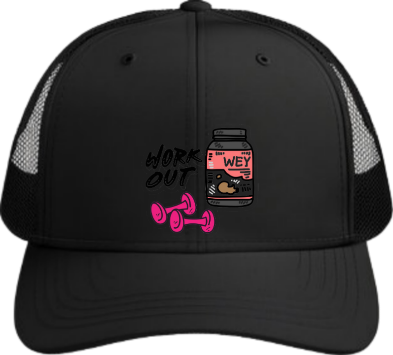 workout gym pilates Baseball cap Black 48