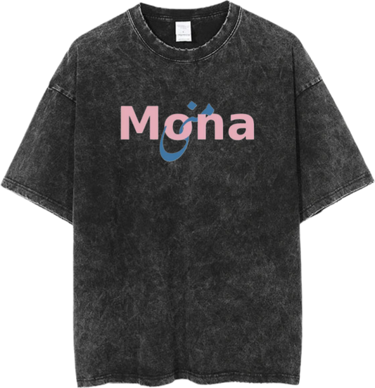 names t- shirt One Size Washed Mona 48