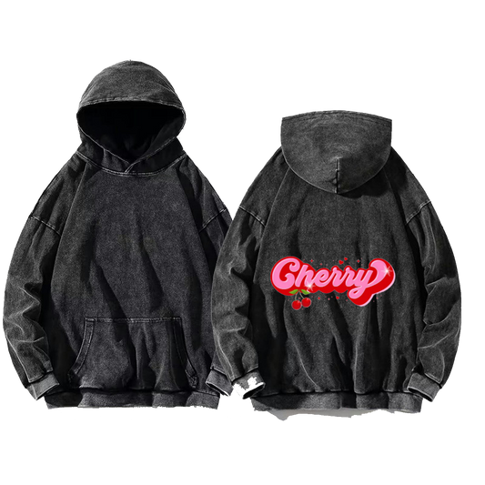 Cherry One Size hoodie Washed Back 48