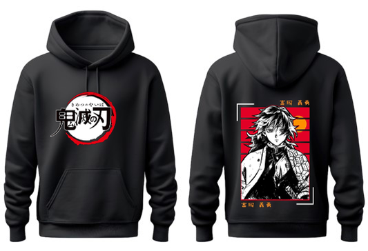 Anime Demon slayer nezuko tanjiro Oversize Hoodie Black 48