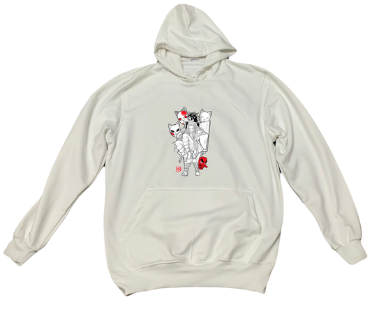 Anime Demon slayer nezuko tanjiro Oversize Hoodie White 48