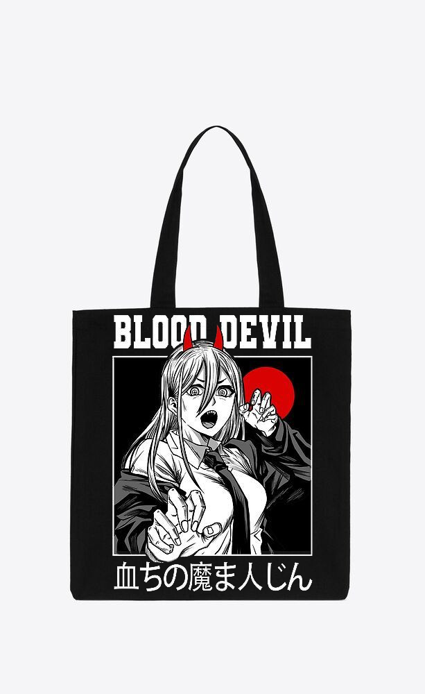 Chainsaw Man tote bag Black 48
