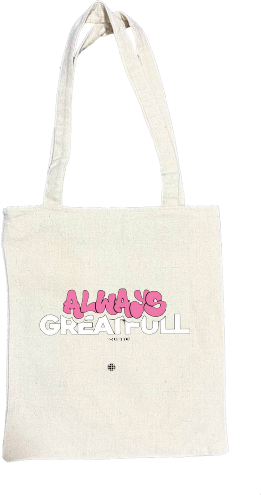 ALWAYS GREATFULL tote bag beige 138
