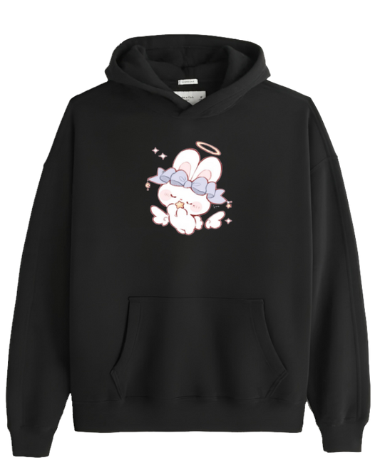 bunny Oversize Hoodie Black 48
