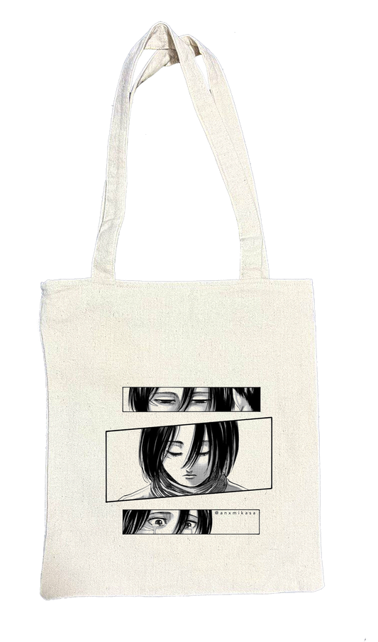 Anime Attack on titan shingeki no kyojin Aot biege tote bag 47