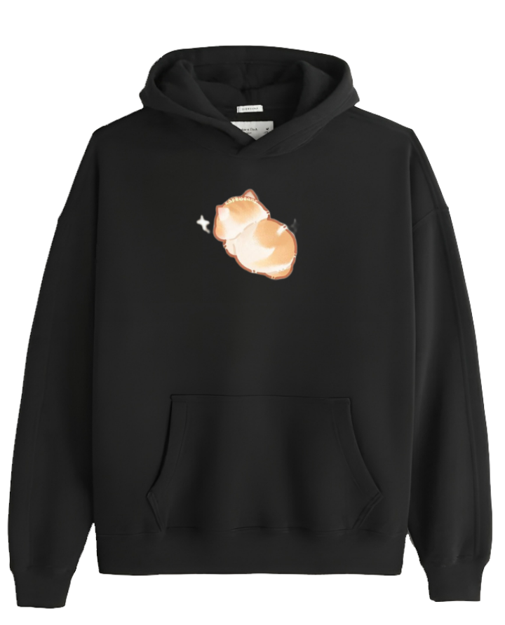 cat Oversize Hoodie Black 48
