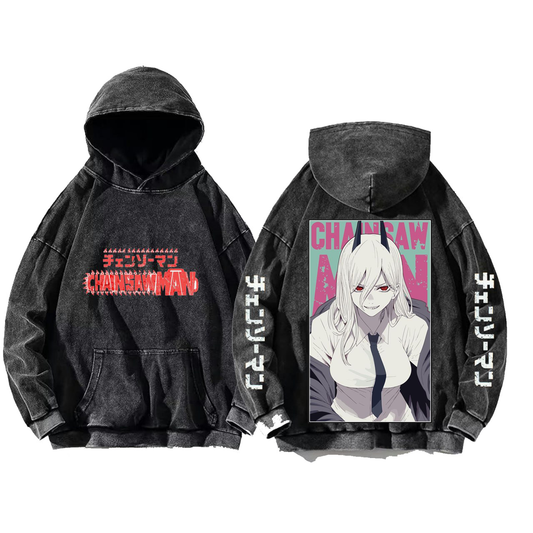 Chainsaw Man One Size hoodie Washed Back 48