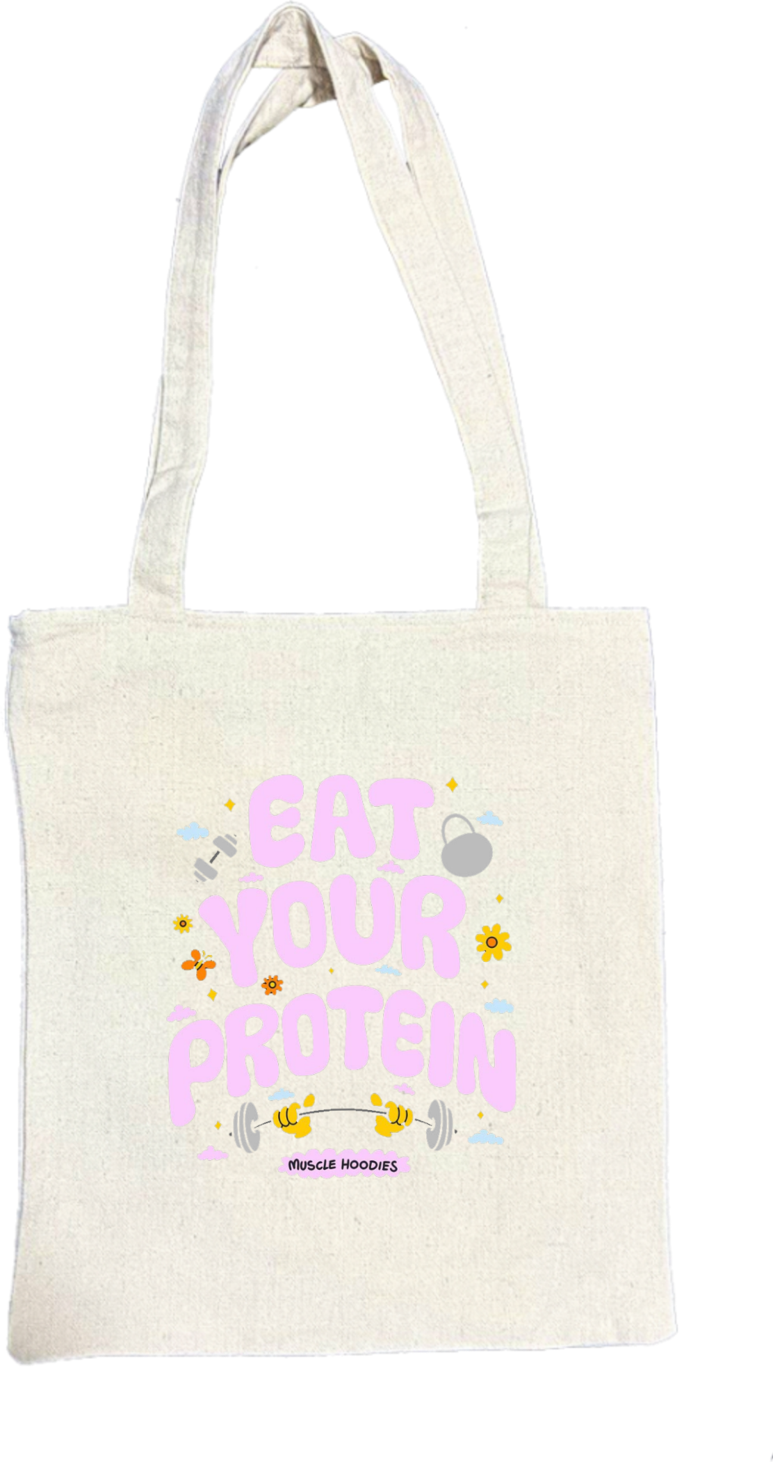 EAT YOUR PROTEIN * tote bag beige 48