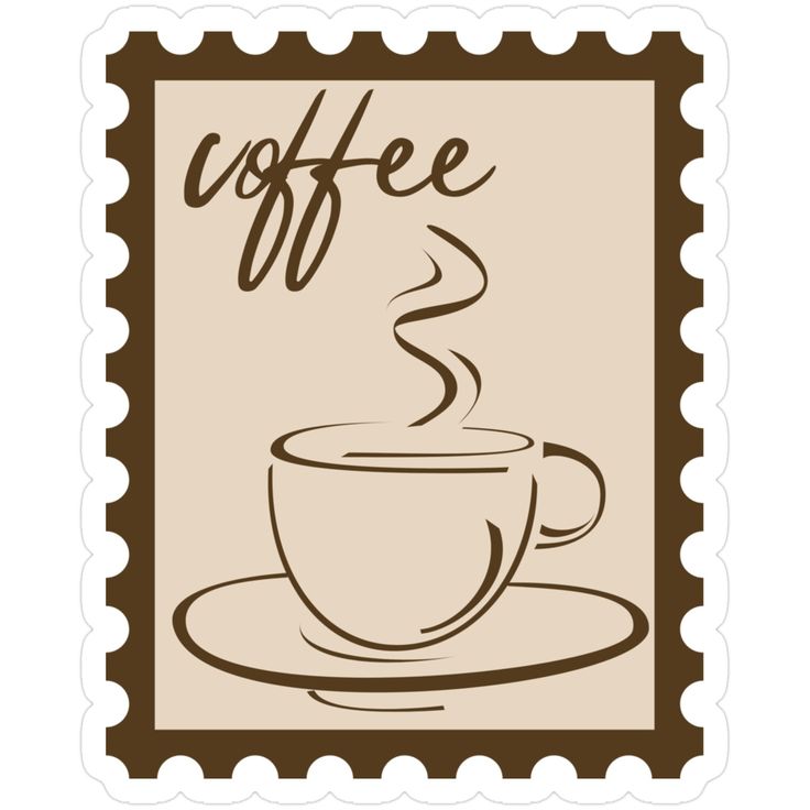 Sticker coffee Postage Stamp 49