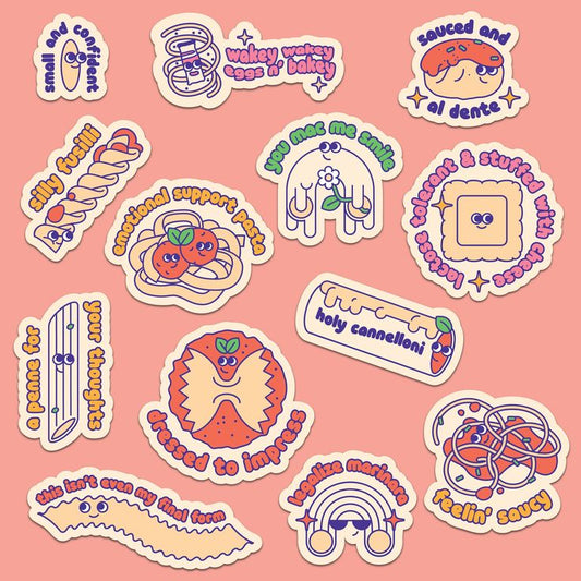 Aesthetic Cute Stickers Pack - Waterproof Vinyl Cartoon Decals for Water Bottles, Laptops, Scrapbooking, Kawaii Stationery Supplies sticker journal sticker