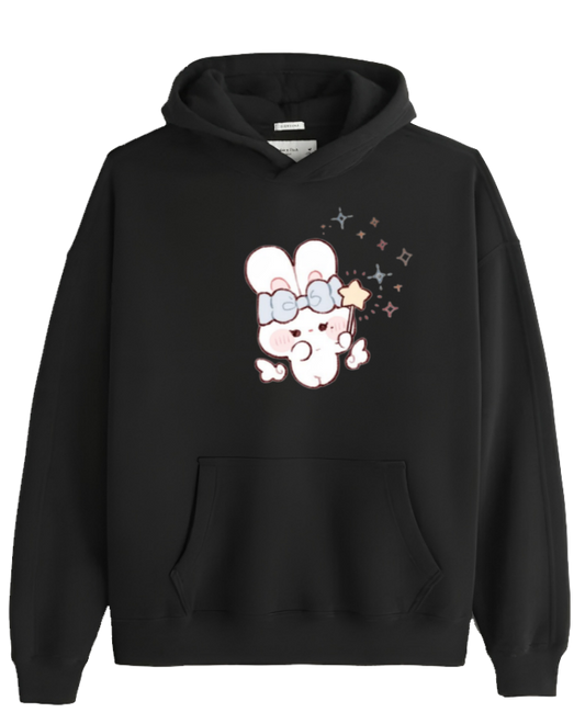 bunny Oversize Hoodie Black 49