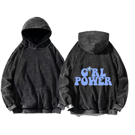 GIRL POWER One Size hoodie Washed Back 49