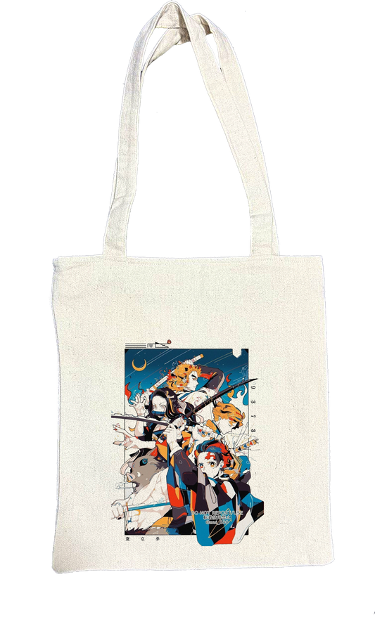 Anime Demon slayer nezuko tanjiro tote bag Beige 49