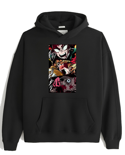 Anime Demon slayer nezuko tanjiro Oversize Hoodie Black 49