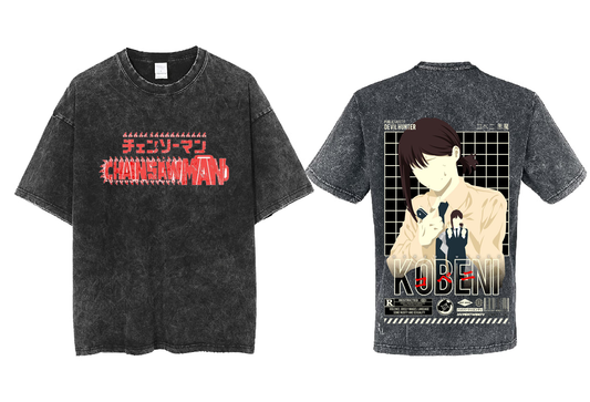 Chainsaw Man t- shirt One Size Washed Back 47