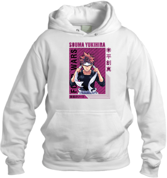 Shokugeki no Soma Sōma Yukihira Over Size hoodie White 2