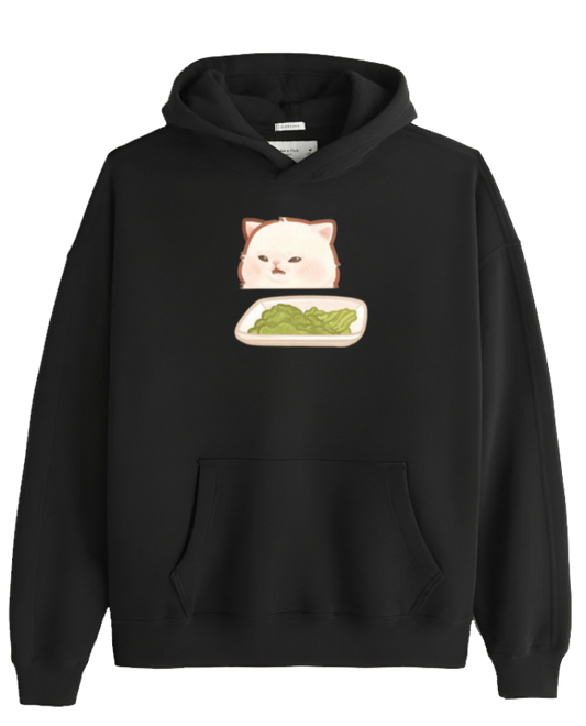 cat Oversize Hoodie Black 49