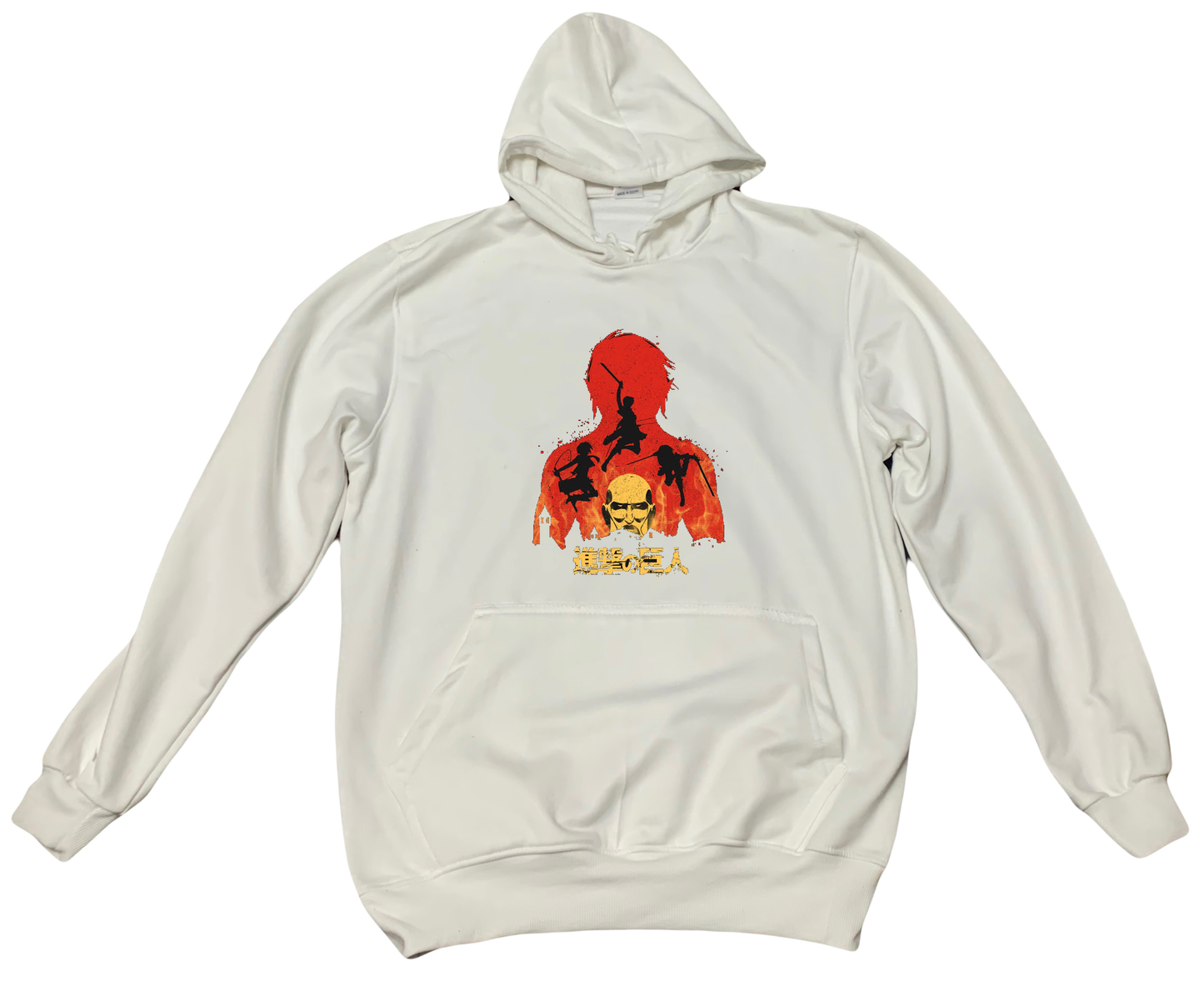 Anime Attack on titan shingeki no kyojin eren levi mikasa Aot White Oversize HOODIE 48