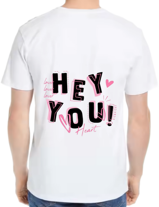 Hey You t- shirt One Size White back 49