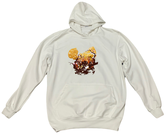 Anime Demon slayer nezuko tanjiro Oversize Hoodie White 49