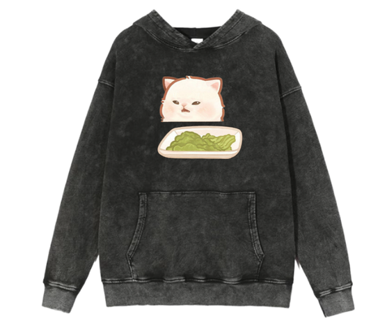 cat Oversize Hoodie Washed 49