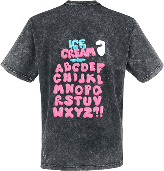 ICECREAM t- shirt One Size Washed Back 49