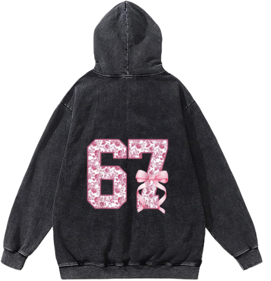 67 designs Oversize Hoodie Washed Back 4