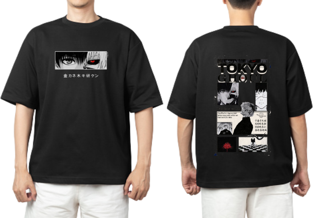 Tokyo ghoul t- shirt One Size Black Back 4