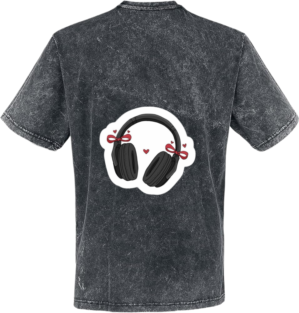 سماعات رأس مزينة بفيونكات t- shirt One Size Washed Back 4