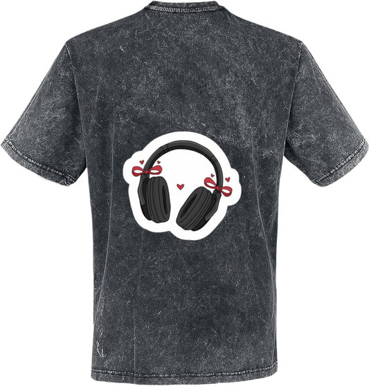 سماعات رأس مزينة بفيونكات t- shirt One Size Washed Back 4