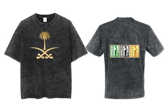 SaudIa Arabia saudi  One Size t- shirt Washed 4