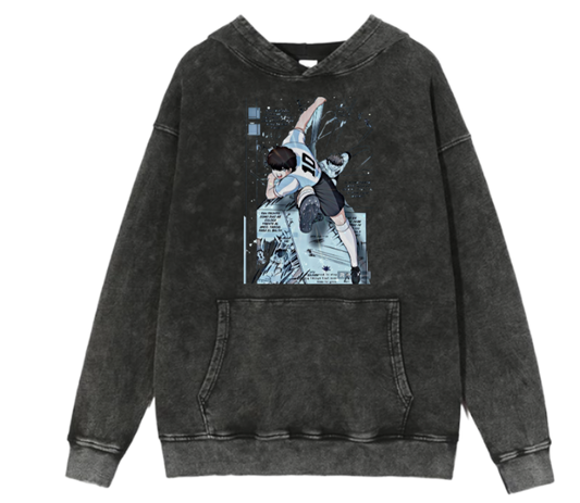 Captain Tsubasa Over Size hoodie Washed 4
