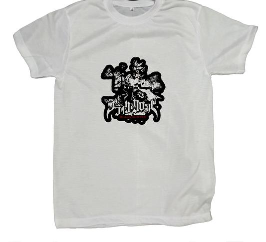 Black clover t- shirt fat White 2