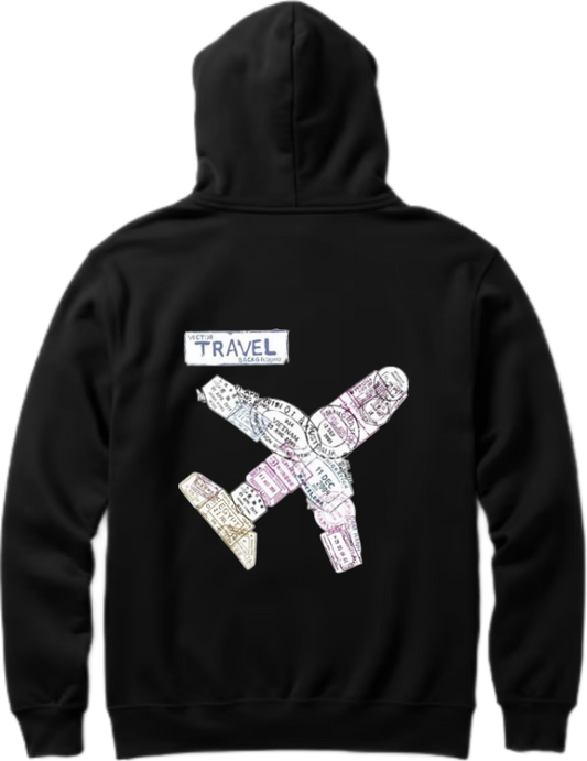travel travellar Oversize Hoodie Black Back 4