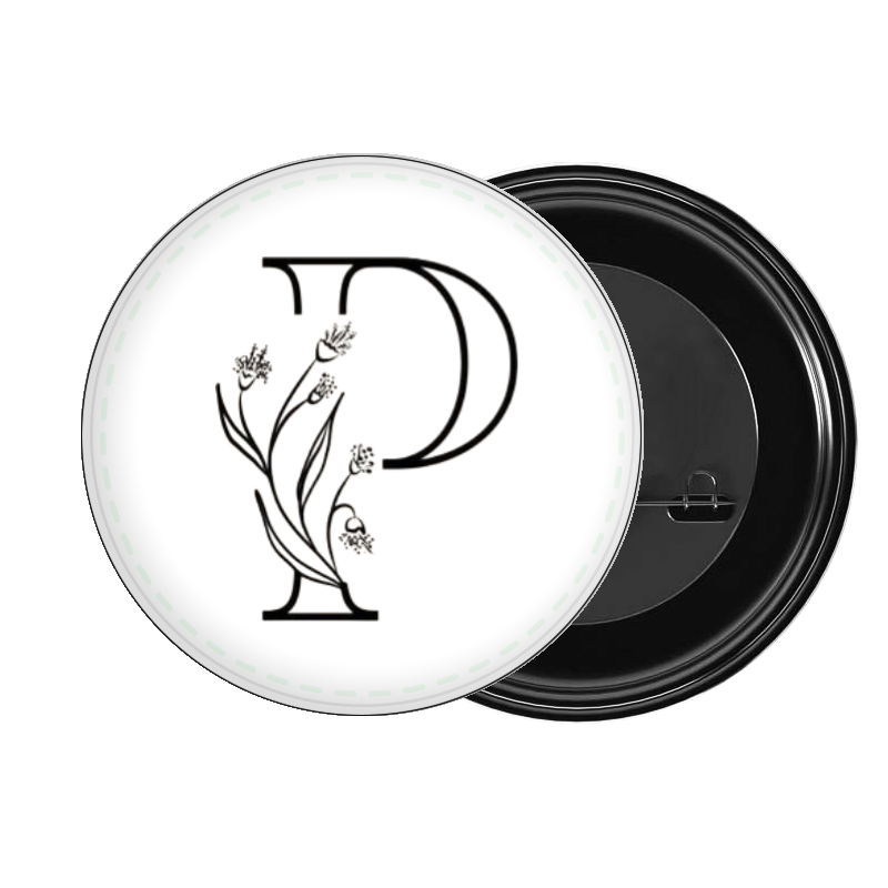 vector letter brooch P 4