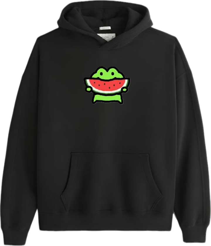 Frog Oversize Hoodie Black 4