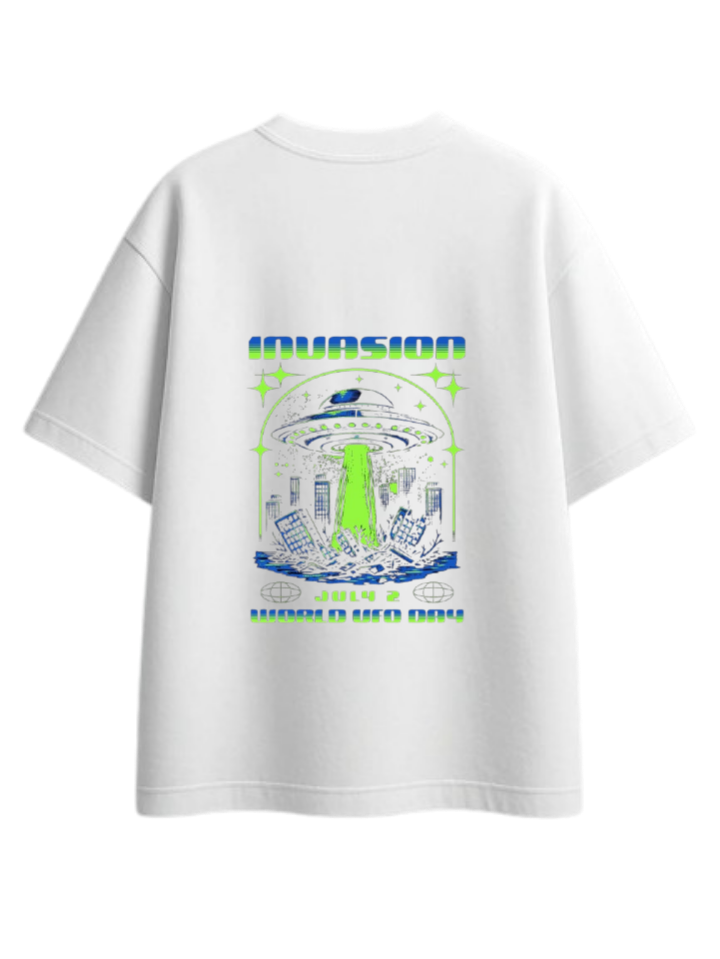 aliens One Size t- shirt White Back 4