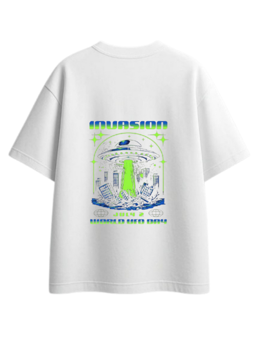 aliens One Size t- shirt White Back 4
