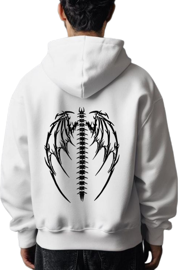 Goth Oversize Hoodie White Back 14