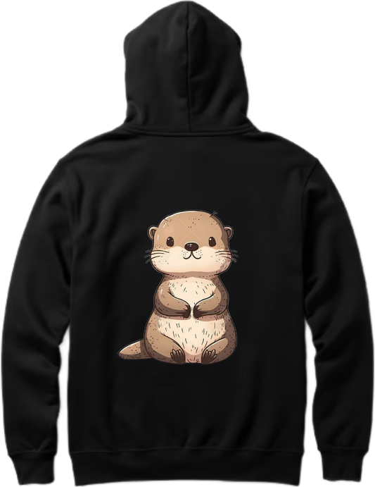 otter One Size hoodie Black Back 4