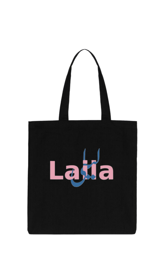 names tote bag Black Laila 4