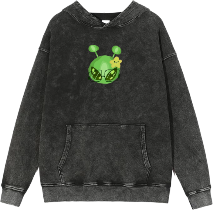 aliens Oversize Hoodie Washed gray  4