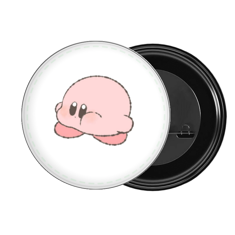 Cute Anime Kirby Bunny Pin Button – Kawaii Pink Rabbit Costume Metal Badge, Aesthetic Backpack & Jacket Accessories, Perfect Gift for Gamers and Anime Fans 4