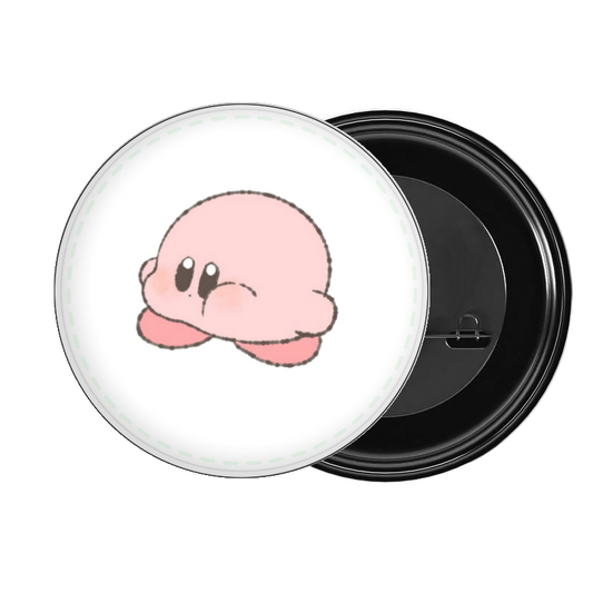 Cute Anime Kirby Bunny Pin Button – Kawaii Pink Rabbit Costume Metal Badge, Aesthetic Backpack & Jacket Accessories, Perfect Gift for Gamers and Anime Fans 4