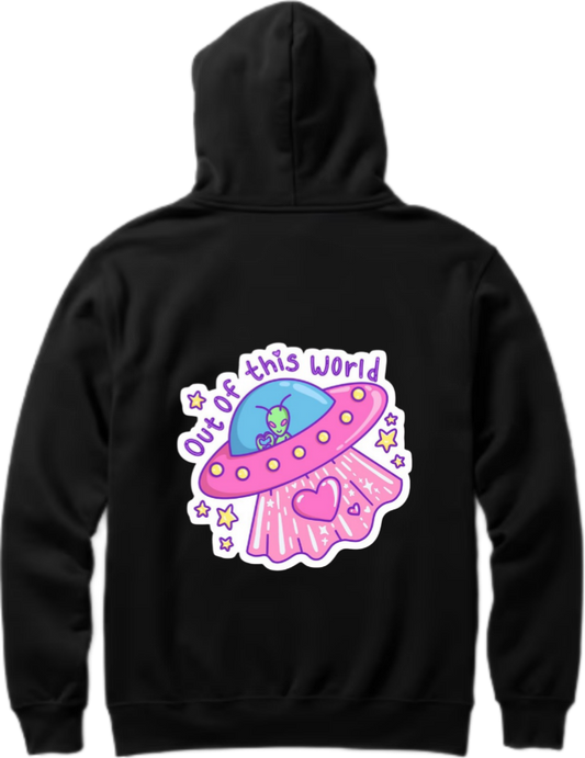 aliens Oversize Hoodie Back Black 4