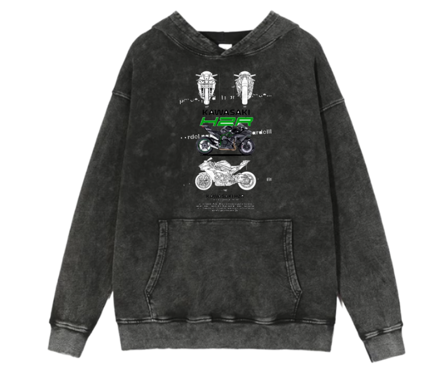 MOTOR CYCLE One Size hoodie Washed 4