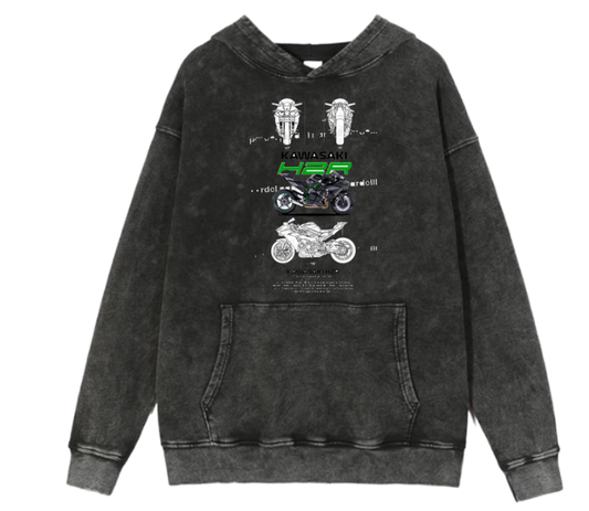 MOTOR CYCLE One Size hoodie Washed 4