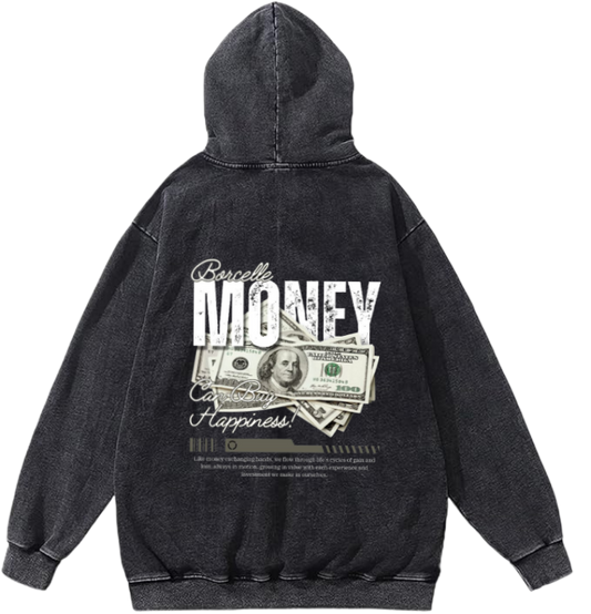 Borcelle MONEY Over Size hoodie Washed Back 103
